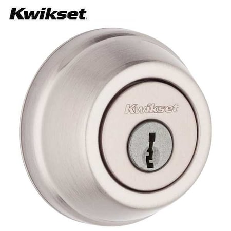 Kwikset 785 Deadbolt - Keyed Both Sides - with Pin & Tumbler Satin Chrome Finish KWS-785-26D